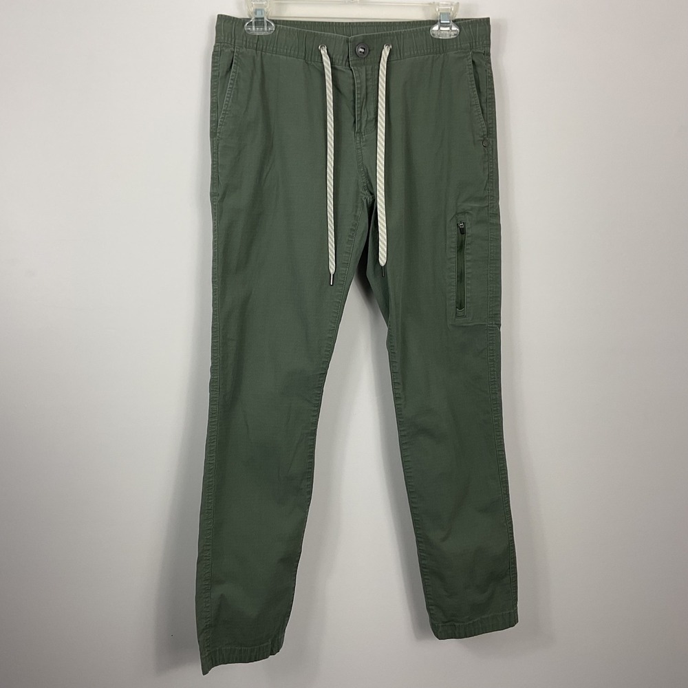 Vuori Ripstop Womens Cargo Jogger Pants Green Drawstring